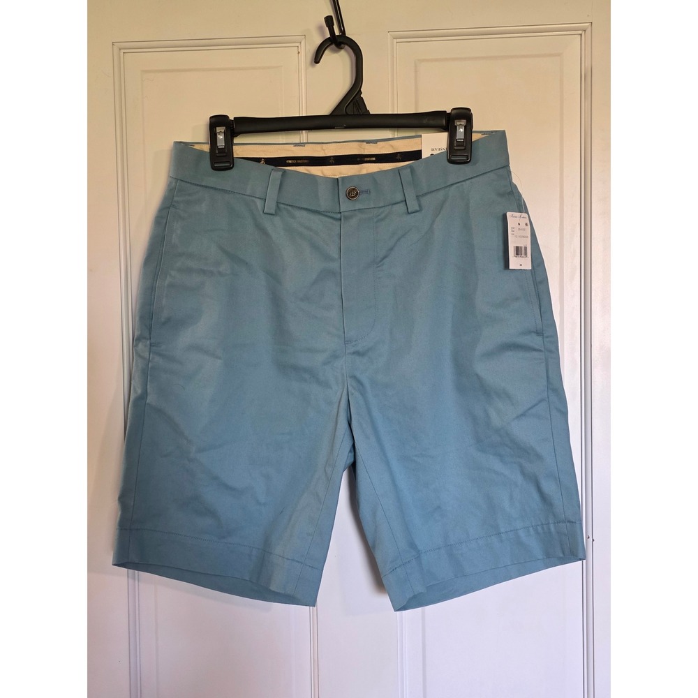 Brooks Brothers Mens Advantage Chino Shorts Blue Wrinkle Resistant 30 9 Inseam